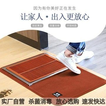 消毒地墊進門口擦鞋底神器清潔消毒地墊家用鞋底消毒器入戶刷洗防細菌腳墊 雙11全館免運