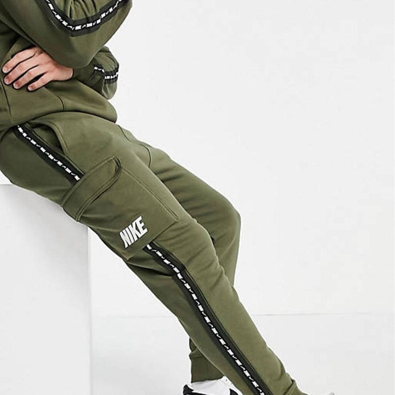 NIKE ベロア トラックパーカー パンツ セットアップ 緩い ダークグリーン M