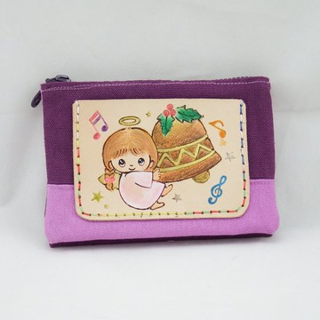 植鞣皮革酒袋布多層零錢包鐘聲天使