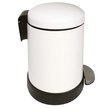 H&K家居 日系緩降踏式垃圾桶 3L  白色