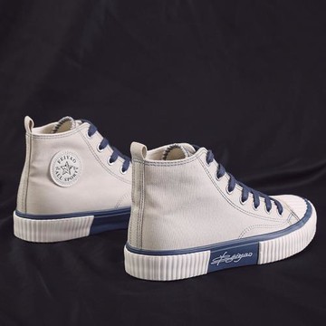 高幫帆布鞋女2025年新款春季韓版ulzzang學生百搭ins潮鞋休閑板鞋