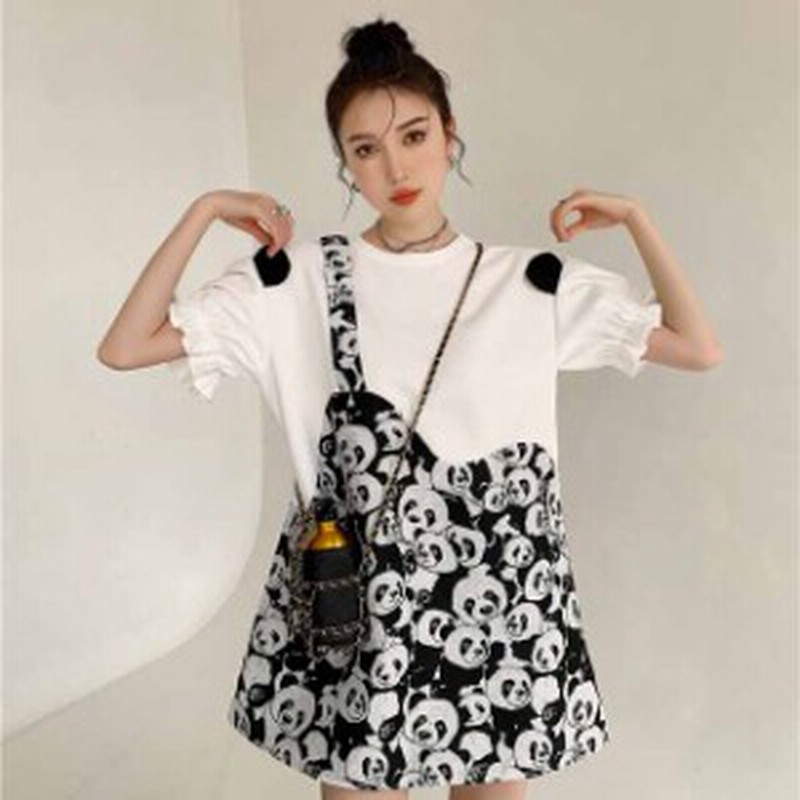 パンダ レディース ワンピース オシャレ 中華風 夏 ショートスカート シャツスカート スカート 通販 Lineポイント最大get Lineショッピング