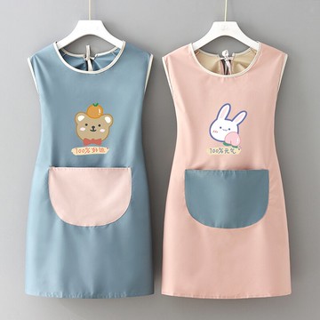 家用廚房防水防油圍裙網紅同款女時尚工作服罩衣大人新款男士