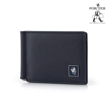 PORTER INTERNATIONAL - 法式精緻BEND真皮鈔票卡夾 - 深藍