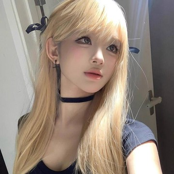 金色假髮🔥女生長髮顯白女團髮色 長直髮整頂仿全髮全頭套 女生假髮 女團長直髮型 金色整頂髮型 女團金色長髮假髮