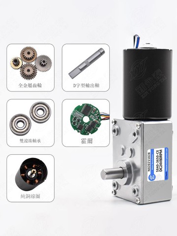 5840-3650無刷直流減速電機蝸輪蝸桿低速大扭力微型調速電機馬達[DD1211001]