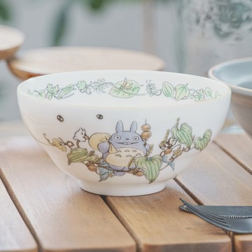 真愛日本 宮崎駿 吉卜力 流線瓷 餐碗 站葉拿包袱 龍貓 TOTORO 豆豆龍 Noritake 餐碗 碗 4975946361859