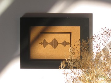 I Love You 啞金色音頻畫包含畫框 小事大愛系列 結婚週年禮物