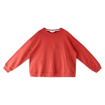 純棉拼接衛衣 紅F