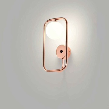 現代白玉玻璃壁燈（附開關） 08-1851