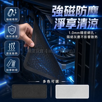 台灣出貨 PVC 防塵網 磁吸式散熱通風網 0.8孔30x50CM 電腦主機側板蓋 自黏固定 可裁剪尺寸