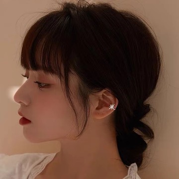 《Oni 歐妮》魅力四射 鑲鑽耳骨夾式耳環無耳洞耳扣耳夾耳窩夾-1對