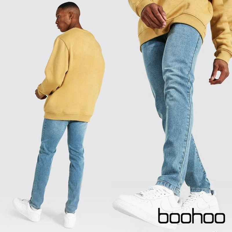 ブーフー Boohoo デニム スキニー ジーンズ Skinny Stretch Jean ブルー パンツ メンズ おしゃれ ブランド イギリス Asos 衣類 通販 Lineポイント最大get Lineショッピング