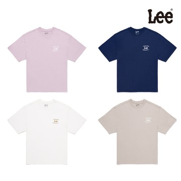 Lee 設計LOGO短T 男女適穿 白色 深藍 卡其 粉紅 LB502105