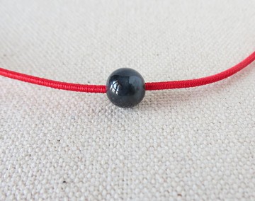 本命年【幸運石】烏雞翡翠彈力繩手鍊TSB04*招財、開運、防小人