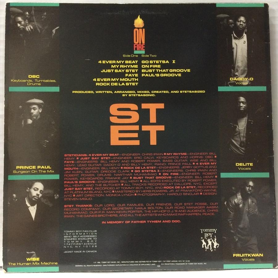 洗浄済 LP Stetsasonic On Fire US盤