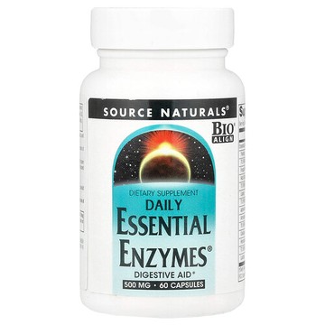Source Naturals, 日常 Essential Enzymes®，500 毫克，60 粒膠囊