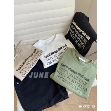 bm JUNE百搭印花上衣休閑短袖