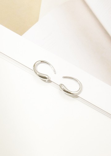 簡約金屬線條．夾式耳環