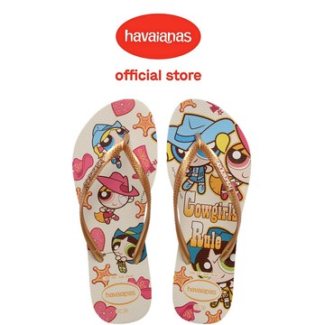 Havaianas 哈瓦仕 拖鞋 飛天小女警 華納兄弟 卡通 質感金 Slim Warner 4150276-0121W