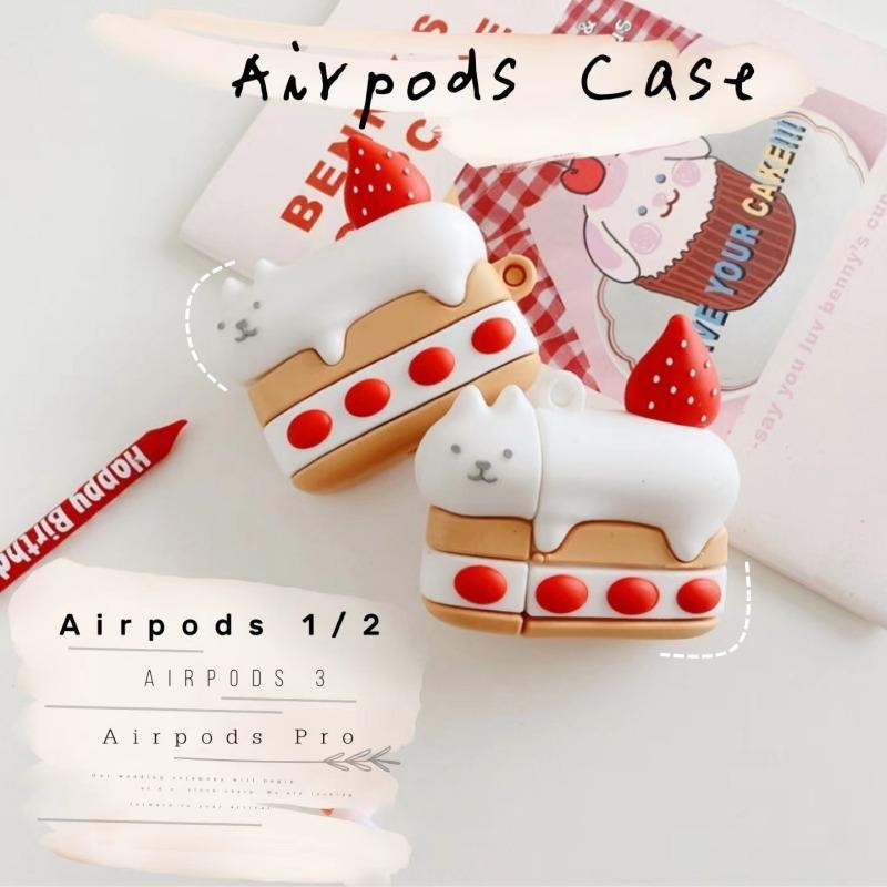 airpods3ケース 苺 猫 可愛い カバー 耐衝撃 エアポッツプロ ケース