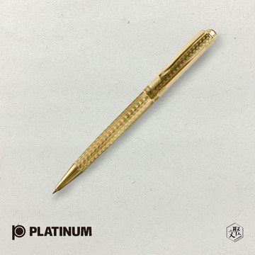 【PLATINUM】白金牌 雙色筆尖金夾雕花原子筆 BKG-1200(原廠正貨)