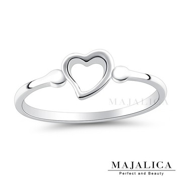 【Majalica】925純銀戒指．鏤空愛心．尾戒