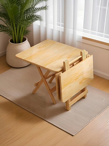 餐桌 桌子實木折疊餐桌家用簡易小戶型桌子便攜式折疊桌擺攤方桌飯桌小桌子