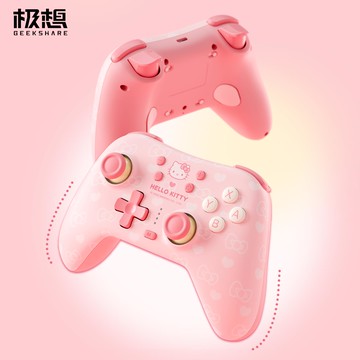{可打統編 保固一年}極想helloKitty聯名游戲手柄無線 缐藍牙Switch2代Pro女生可愛粉色適用NSOLED/PC電腦版Steam手機非Xbox雙影奇境