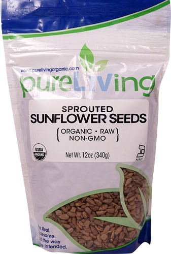 Pure Living Organic Sunflower Seeds Sprouted 12 oz
