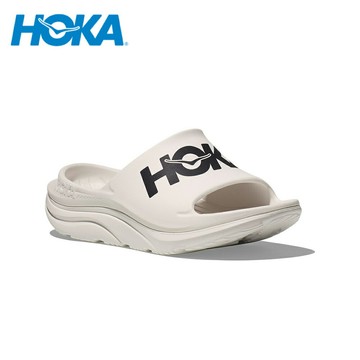 【HOKA 法國 U Ora Athletic Slide恢復拖鞋《黑/白》】HO1155154/戶外/海灘鞋/涼鞋