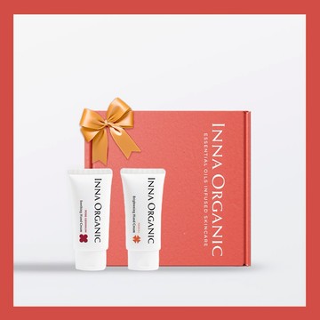 【童顏有機 Inna Organic】 情人節快樂💘冬日攜手香伴組 | 玫瑰天竺葵修護護手霜 + 橙花嫩白護手霜 有機純素