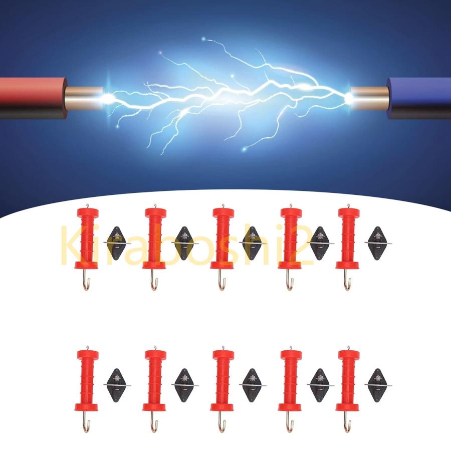 ゲートハンドル、電気柵ハンドル軽量プラスチック柵ハンドル電気柵ゲート用庭用電気柵ゲートハンドル