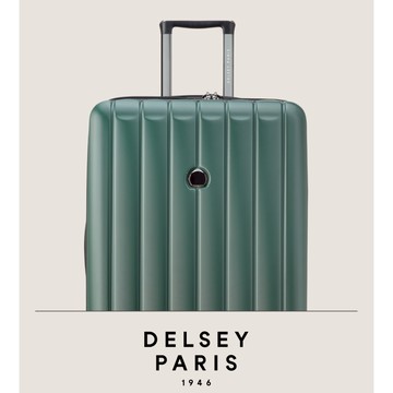【DELSEY】LONGITUDE旅行箱-綠色 19吋24吋27吋 行李箱 防盜拉鍊設計 靜音輪 超重指示器 TSA密碼
