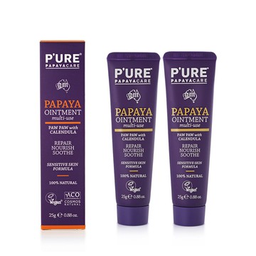 【澳洲Pure Papayacare】木瓜軟膏含金盞花(2入組 25g/條)