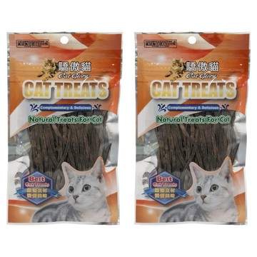 Cat Glory 驕傲貓 貓專用無鹽無調味墨魚鱈魚香絲  墨魚鱈魚  30g  2包