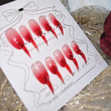 ✨Hannah✨沐妍手工甲實拍辣妹歐美超酷貓妖純慾漸變貓爪尖頭個性穿戴甲美甲師娜娜米 UNQC