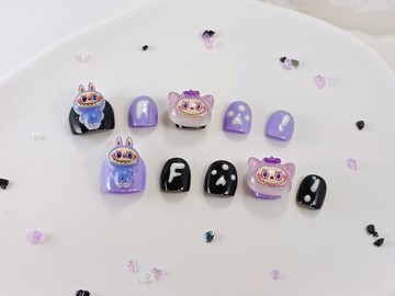 【YUE】驚喜小怪拉布布+紫黑萌怪立體穿戴甲