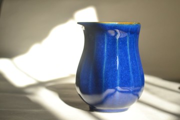 客噐客氣 湛放藍 角好聚香兩怡品飲杯  專利設計 雙向品飲 聚香設