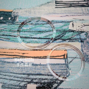 手作森林 台灣製 壓克力 圈圈 包包提把 透明 果凍色 台製 手提包 日系