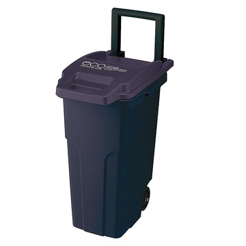 【日本RISU】戶外拉桿式垃圾桶 45L-海軍藍色