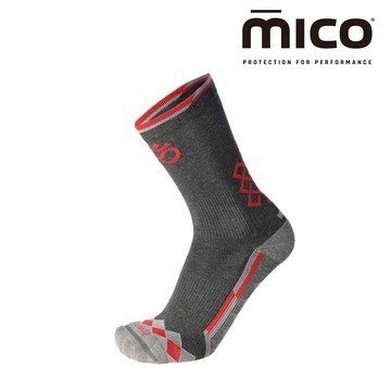 MICO 天絲中筒多功能襪 Annapurna  CA1513 / 166深灰-紅