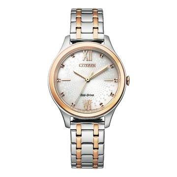 CITIZEN LADY’S系列 EM0506-77A 光動能 球面藍寶石水晶 女錶 32mm