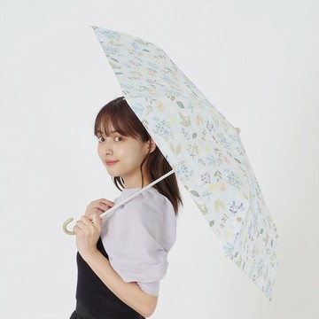 【輕量抗UV晴雨傘】現貨 日本 nifty colors Basic 植物園花草玻璃纖維手把折疊傘/2色 50cm 三段式折疊 勾勾傘 遮陽 晴雨兩用傘 雨傘 日本原裝進口 熱賣中!