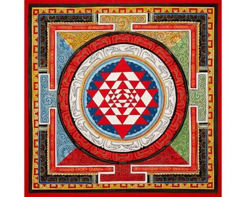 三摩耶曼陀羅唐卡 — 豐盛與清明的神聖幾何