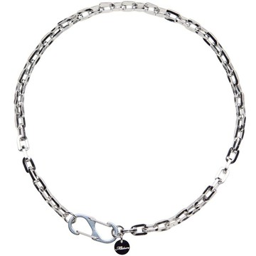 MIXTURE MN034 長方塊形 純鋼鏈拼接 登山S扣頭 項鍊