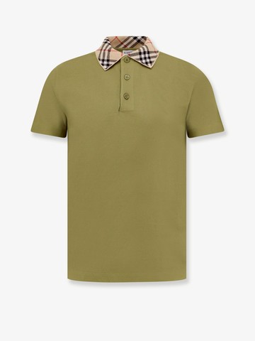Organic cotton blend polo shirt - BURBERRY - gender_Man