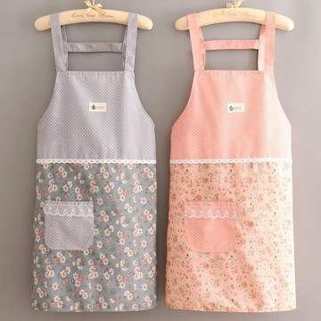 🍃高雄出貨🌸廚房&工作👔 圍裙 廚房圍裙 工作圍裙廚房做飯圍裙卡通韓版透氣耐磨防油污帆布幹活工作服圍腰女成人