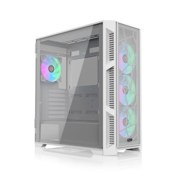 RAIJINTEK PONOS ULTRA MS4 (前面網孔版)鋼玻側透 中塔式機箱 白