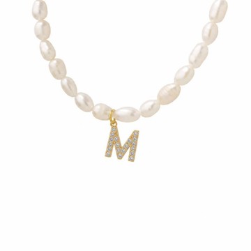 MAISON M 左岸字母珍珠項鍊 M